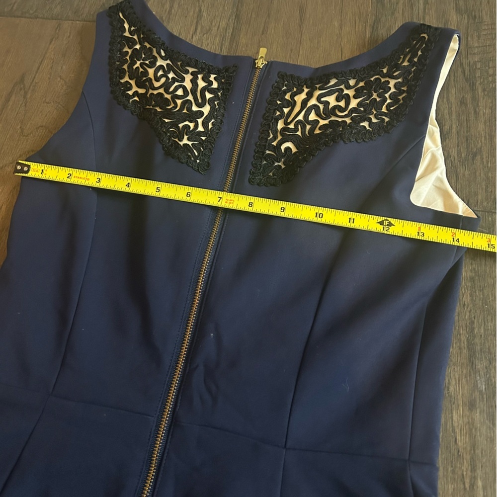 Lilly Pulitzer Navy Embroidered Dress Size 0 Classic Resort Chic - Picture 7 of 12